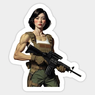 Tactical Girl Sticker